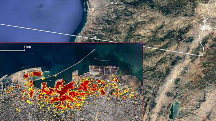 NASA Beyrut'taki patlamanın uydu görüntülerini yayınladı