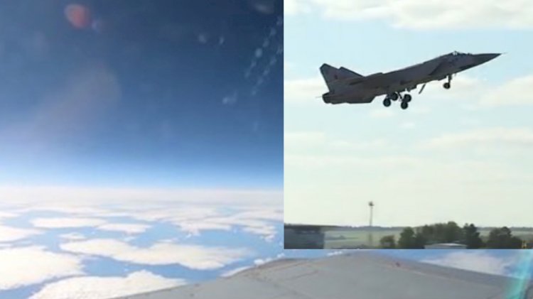 Rus savaş uçağı stratosfere çıktı! İşte o görüntüler