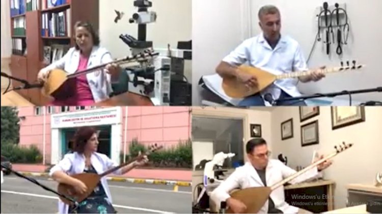 Bu kez saz da söz de onlarda... Doktorlardan ölen meslektaşları için duygulandıran klip