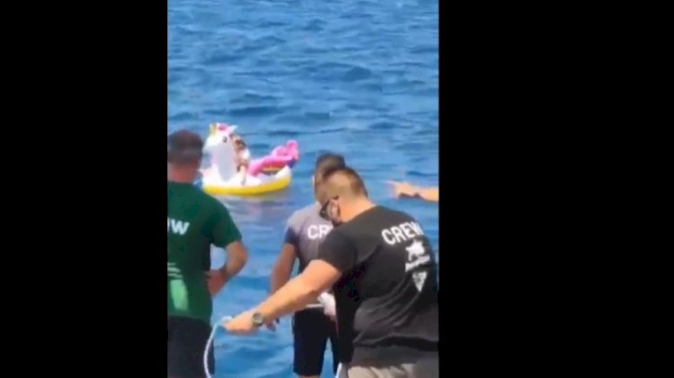 5 yaşındaki çocuk Akdeniz'in ortasında can simidiyle bulundu