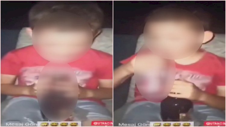 Sosyal medyada tepki çeken görüntü: Çocuğa alkol içirip paylaştı