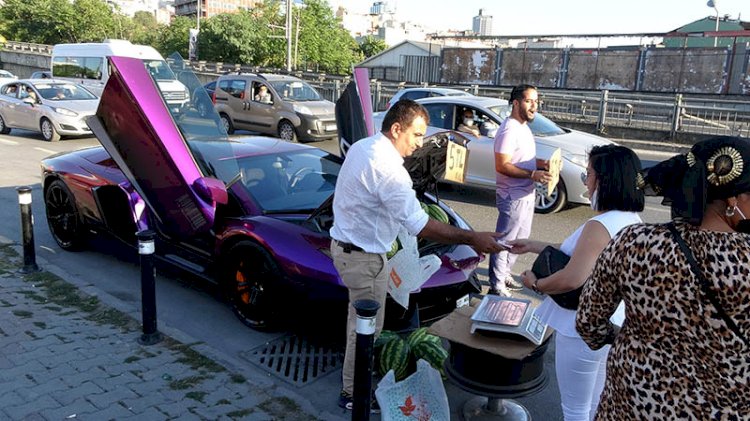 Milyonluk otomobilde 5 liraya karpuz sattı