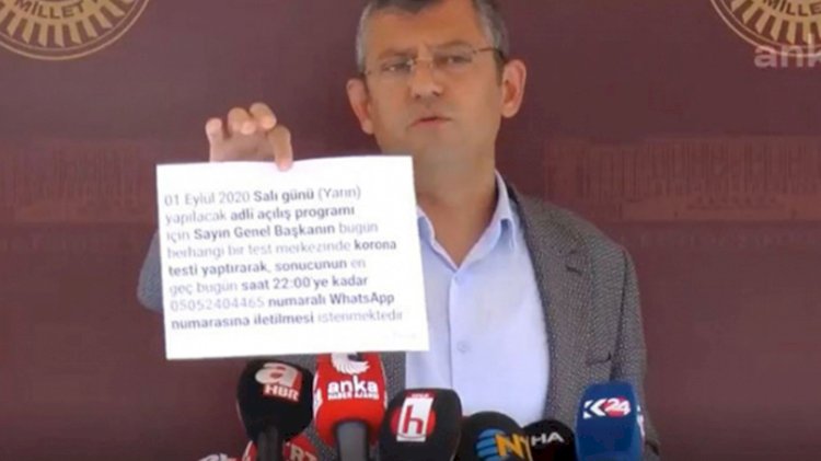 Özgür Özel, Kılıçdaroğlu'ndan kovid testi istenen Cumhurbaşkanlığı davetiyesini yırttı