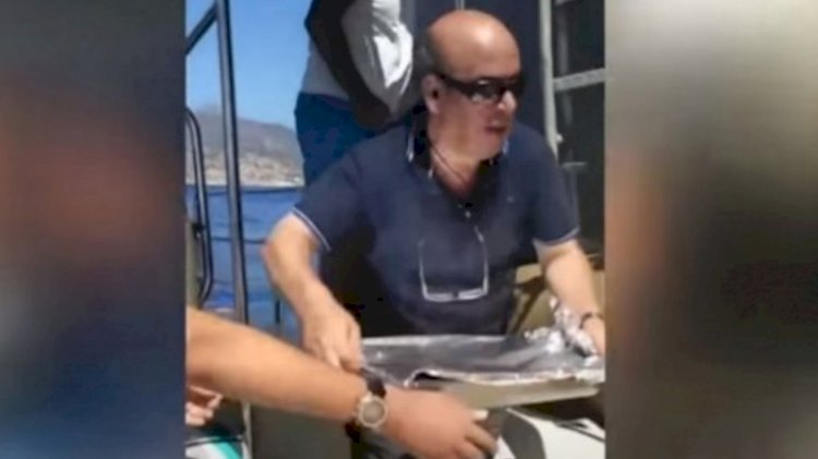 Yunan gemisi yiyeceksiz kaldı, balıkçılar yemek taşıdı