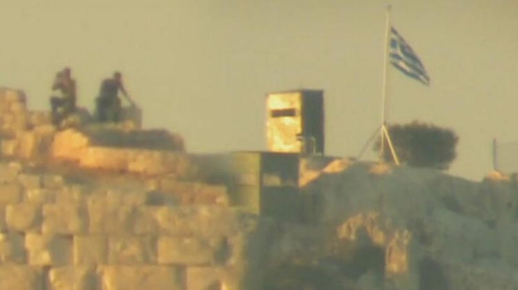Yunan askeri Meis’ten sonra Karaada’ya çıktı