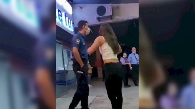Polise bağıran kadın tepki çekti