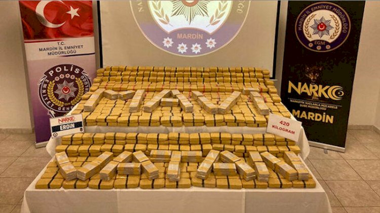 Mardin'de 420 kilogram eroin ele geçirildi