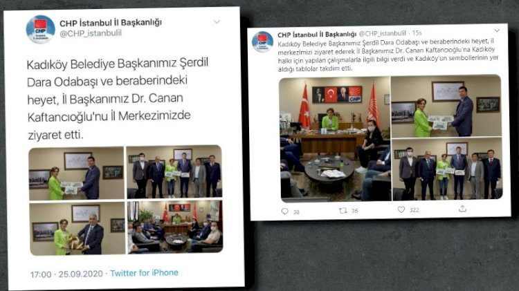 İki tweet arasındaki dikkat çeken fark... CHP İstanbul Atatürk tablosunu neden uçurdu?
