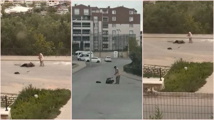 Sokak ortasına eşine kurşun yağdırdı