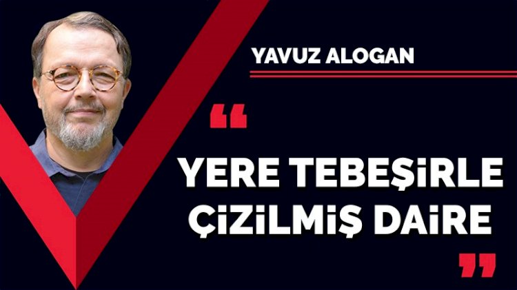 Yere tebeşirle çizilmiş daire