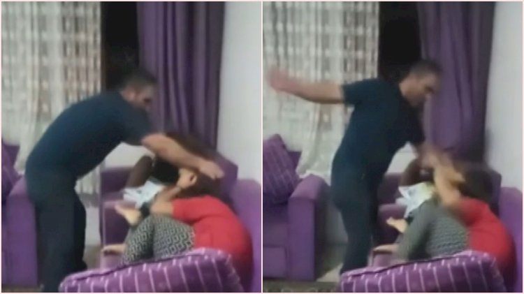 Vicdansız baba vahşeti: Canlı yayında çocuklarını dövdü