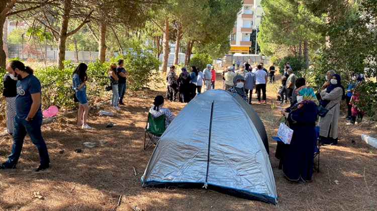 Maltepe'de çadırlı eylem