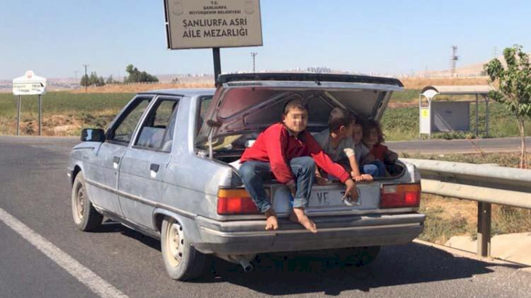 Çocukların bagajda tehlikeli yolculuğu