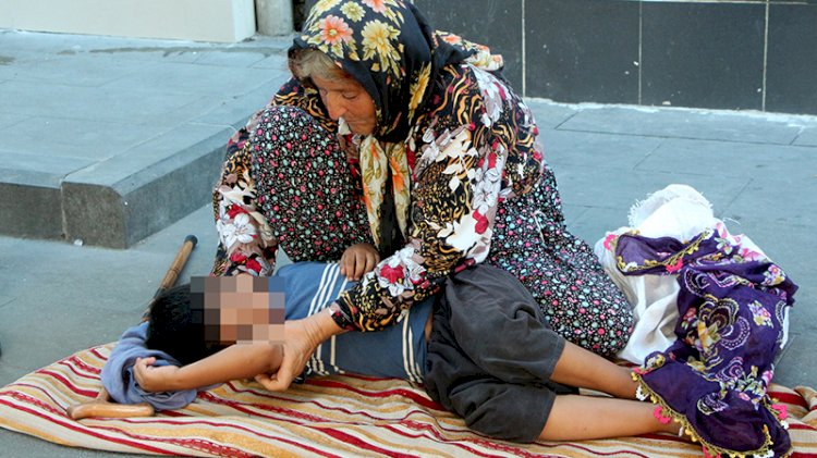 85 yaşındaki anneanne torununu dilendirirken yakalandı