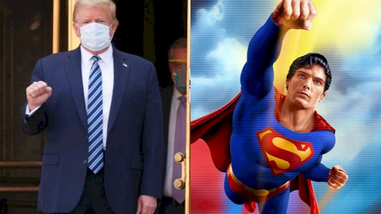 Trump taburcu edilirken Superman kostümü giymek istemiş