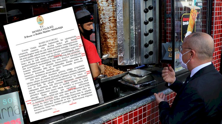 Denizli Valisi'nin basın duyurusundaki hatalar alay konusu oldu