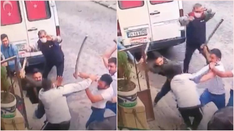 Arabasını park etti diye baltayla dövdüler