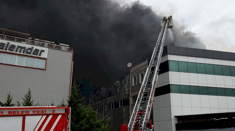 Silivri'de fabrika yangını