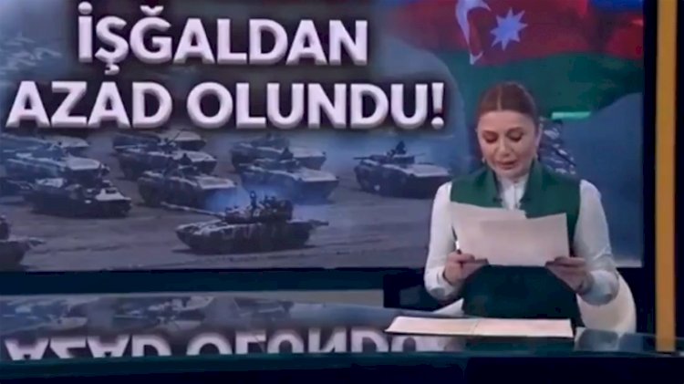 Azerbaycanlı spiker gözyaşlarına hakim olamadı