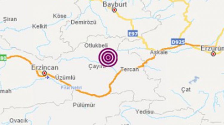 Erzincan'da deprem