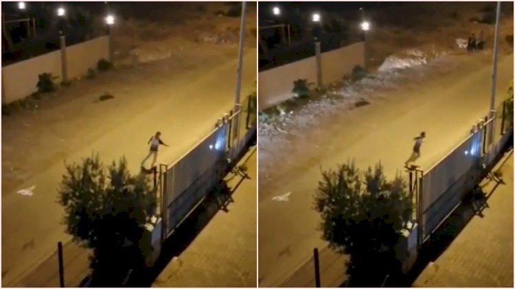 Sokak ortasında, hayali kişilerle kavga etti