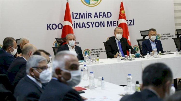 Erdoğan İzmir deprem bölgesinde