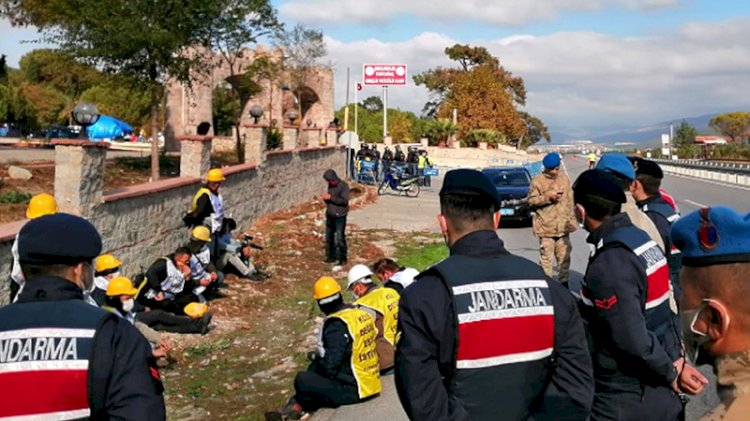 Ankara’ya yürümeye çalışan madencilere müdahale