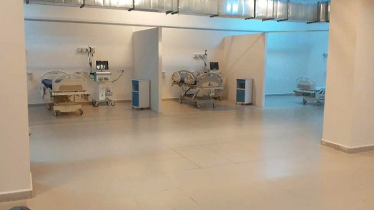 Hastanede doluluk artınca sığınağa yoğun bakım odası kurdular