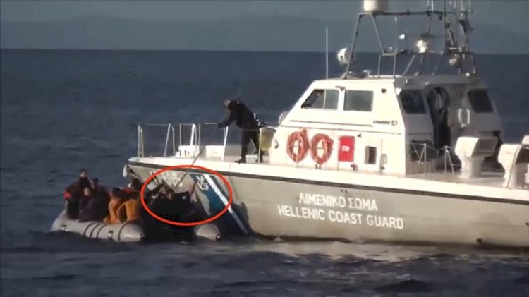 Ege'de utanç görüntüleri... Yunan kuvvetleri botu deldi, NATO izledi