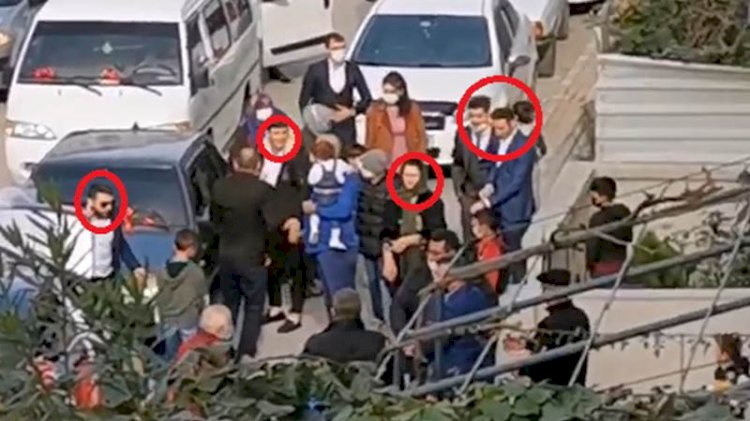 Koronavirüse rağmen davullu zurnalı gelin alma eğlencesi