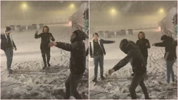 Edirne'de 9/8'lik kar sevinci