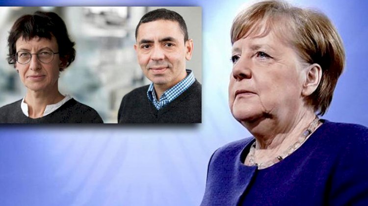 Merkel'den Kovid-19'a karşı aşı geliştiren Prof. Dr. Şahin ve eşi Dr. Türeci'ye övgü