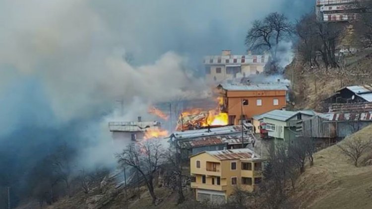 Rize’de köyde yangın: Ekipler müdahale ediyor