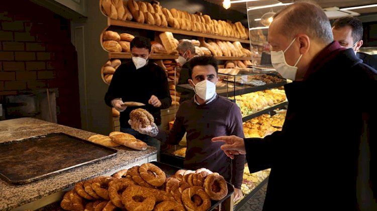 Erdoğan fırından alışveriş yaptı