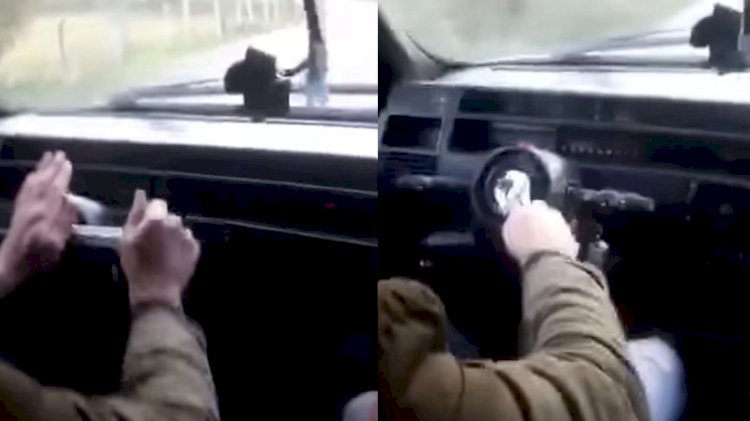 Magandalıkta son nokta! Direksiyonu söktü, kurbağacık anahtarla aracı kullandı