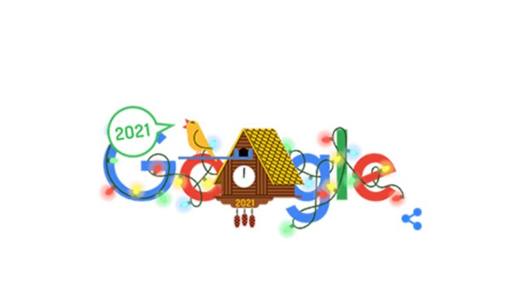Yeni yılın ilk günü için Google'dan Doodle