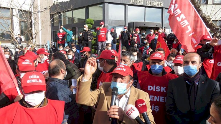 Kadıköy Belediyesi şirketinde işçiler eylemde