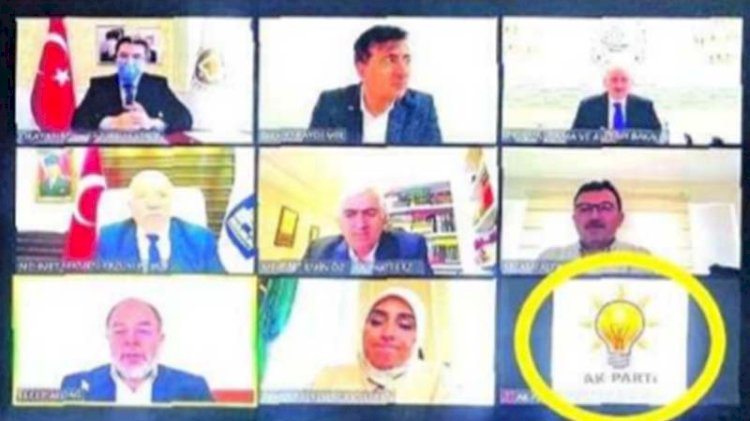 Tartışma yaratan görüntü... Vali toplantısında AKP logosu