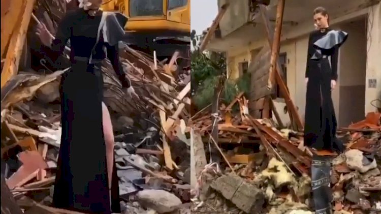 Itır Esen'in deprem enkazı üzerindeki skandal pozlarına AKUT'tan açıklama