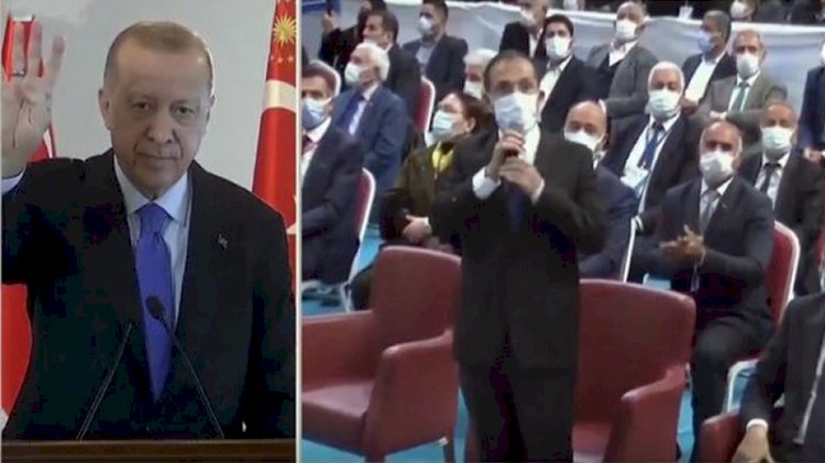 Erdoğan'dan AKP İl Başkanı'na rabia işareti uyarısı