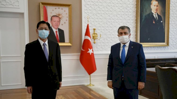 Bakan Koca, Çin Ankara Büyükelçisi Liu Shaobin ile görüştü