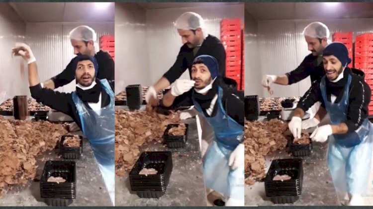 Bize bunları mı yediriyorlar! Dönerden soğutan görüntüler