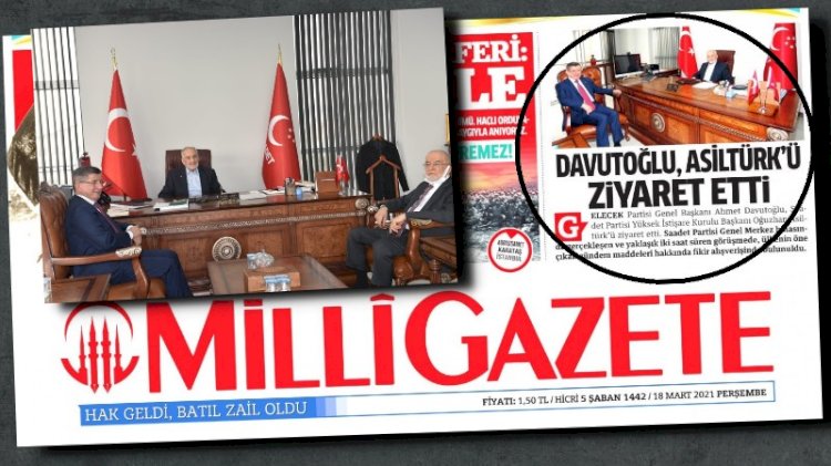 Milli Gazete Saadet Partisi lideri Karamollaoğlu'nu sansürledi
