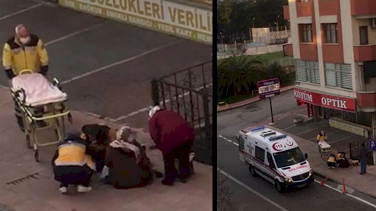 Yabancı uyruklu kadın kaldırımda doğum yaptı