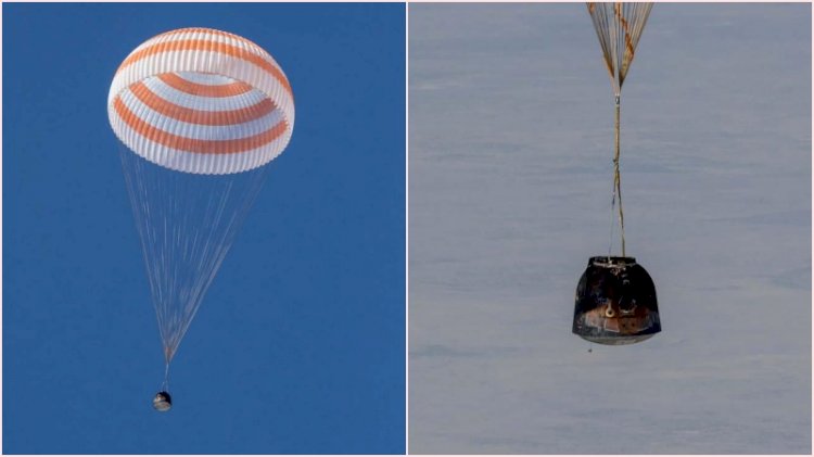 3 astronot dünyaya böyle döndü