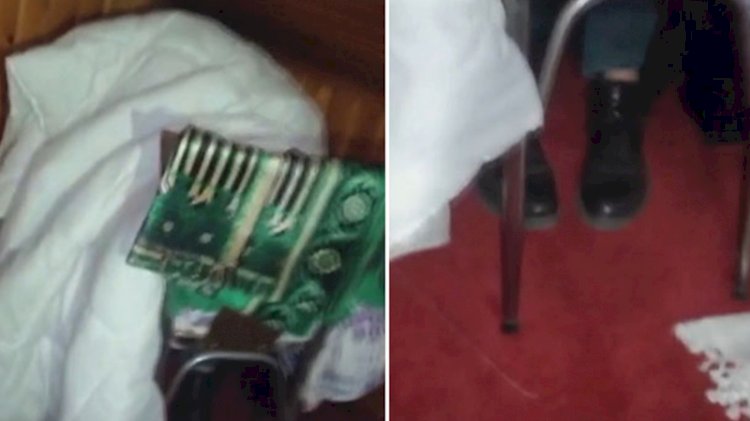 Denetimden kaçmak için çarşafın altına gizlendi, polisleri de güldürdü