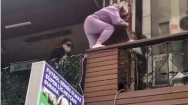 Polis kafeyi basınca... Balkondan balkona kovalamaca