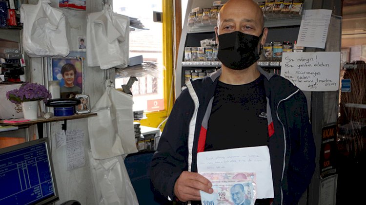 Bakkalı duygulandıran not: Helallik istedi