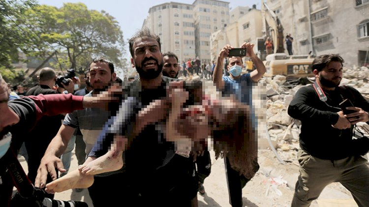 İşte İsrail'in vurduğu Gazze'den görüntüler
