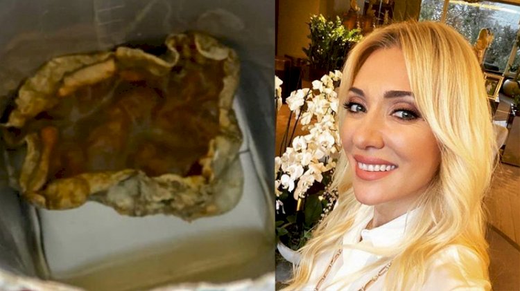 Bakanın eşi meyve suyu paketindeki iğrenç görüntüyü paylaştı